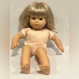 American Girl Bitty Baby Doll Rooted Blonde Hair Blue Eyes